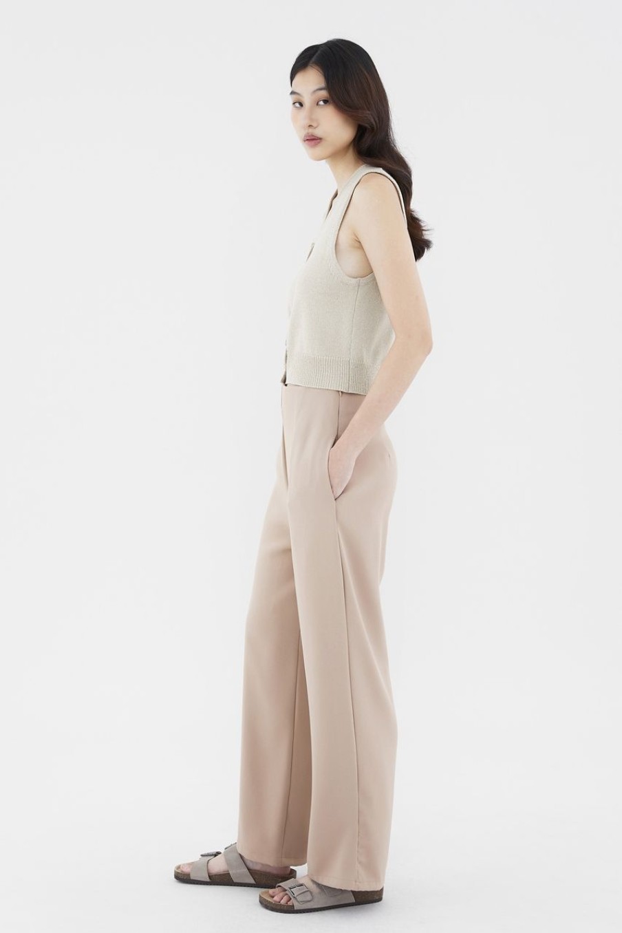 Women The Editor's Market Pants | Zion Wide Leg Pants Chai