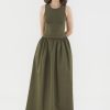 Women The Editor's Market Dresses | Andreana Tank Maxi Dress Dark Olive