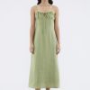 Women The Editor's Market Dresses | Gwenette Linen Bustier Dress Fern