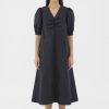 Women The Editor's Market Dresses | Joelle Ruched-Front Dress Black