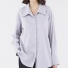 Women The Editor's Market Tops | Nella Oversized Shirt Fog