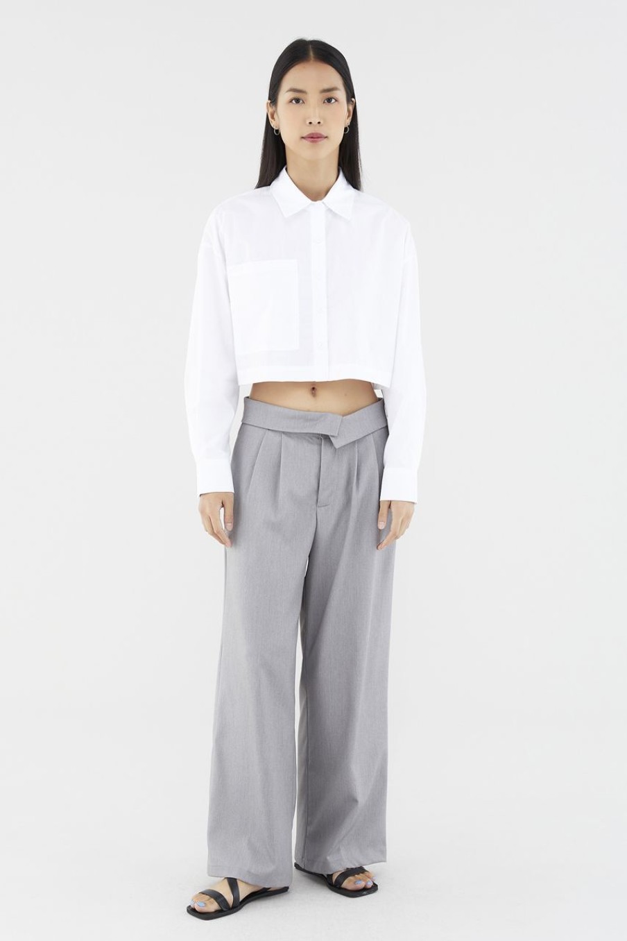 Women The Editor's Market Pants | Henrik Low-Rise Wide Leg Pants Lead