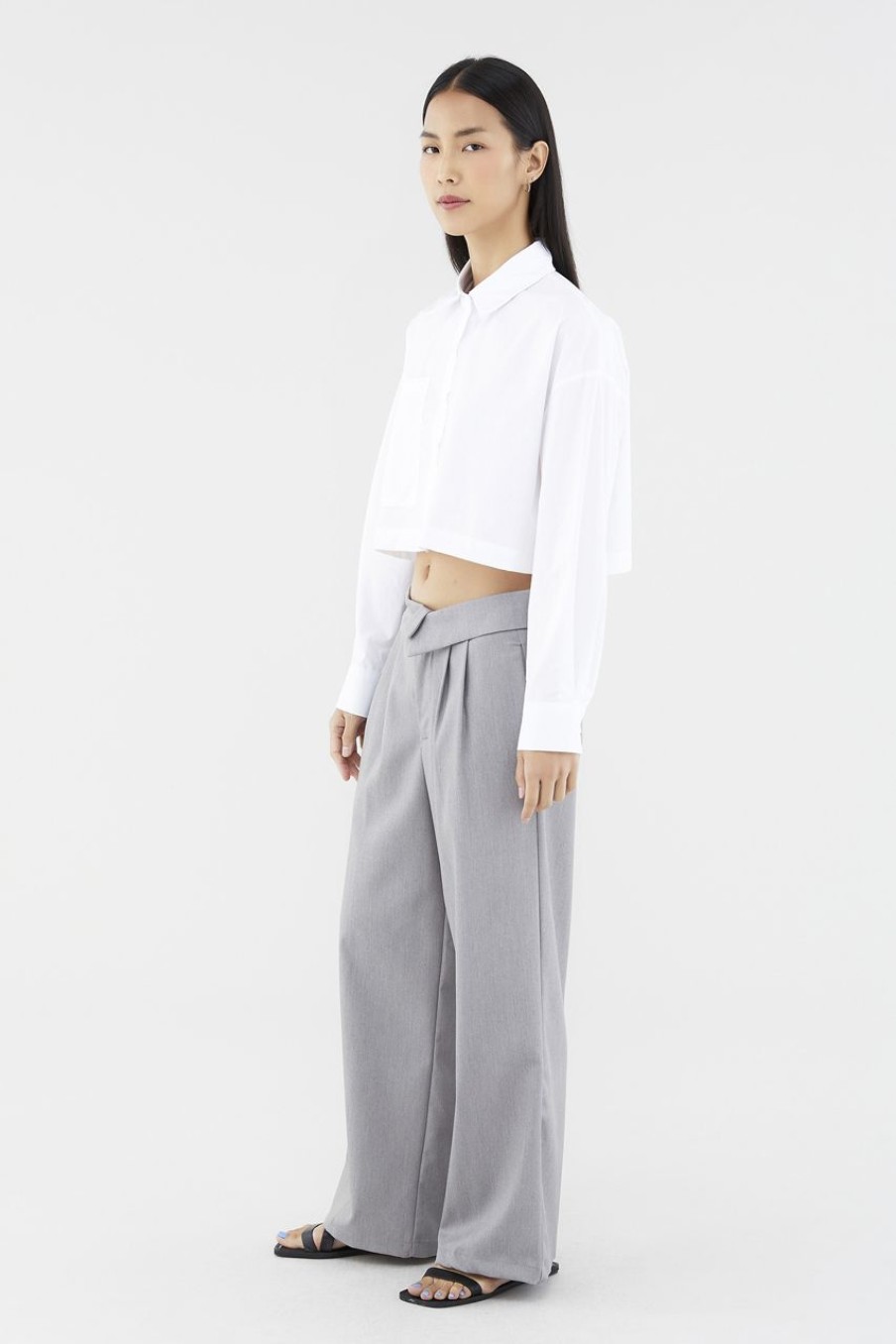 Women The Editor's Market Pants | Henrik Low-Rise Wide Leg Pants Lead