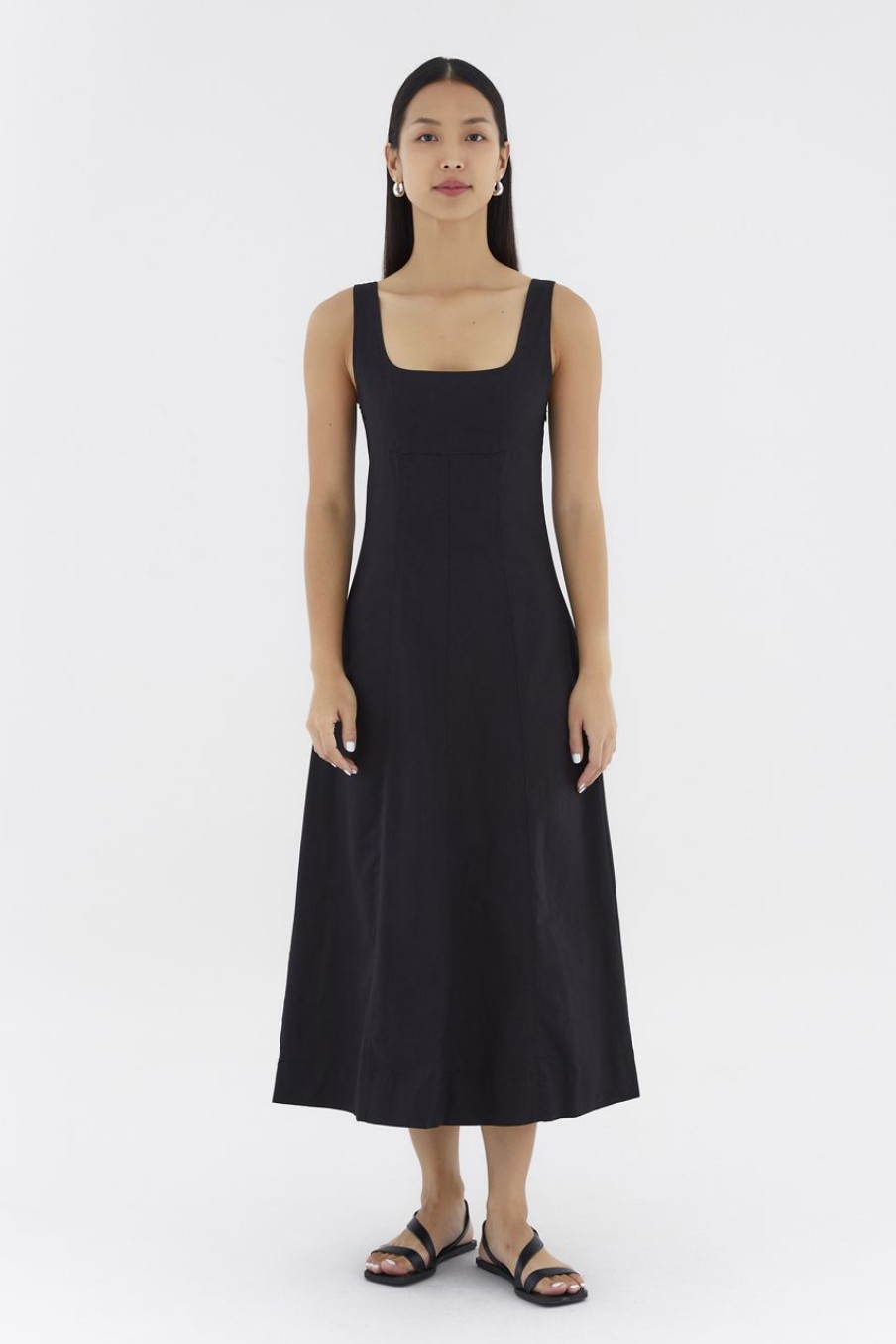 Women The Editor's Market Dresses | Giana Panelled Dress Black