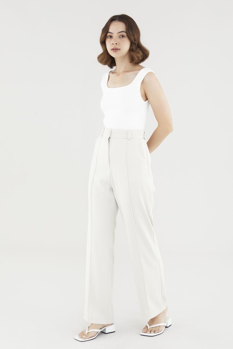 Women The Editor's Market Pants | Edelyn High-Waist Pants Cream