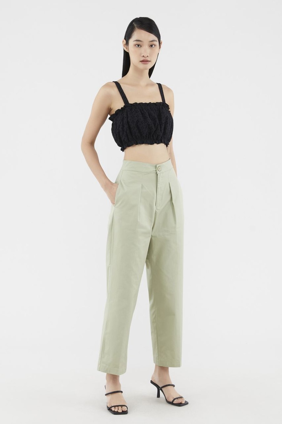 Women The Editor's Market Pants | Marion Straight-Leg Pants Sage