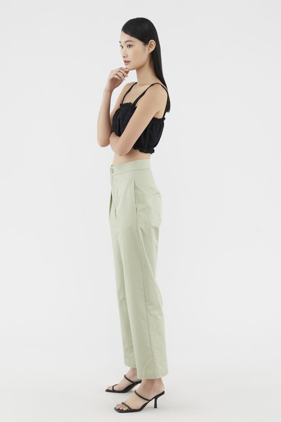 Women The Editor's Market Pants | Marion Straight-Leg Pants Sage