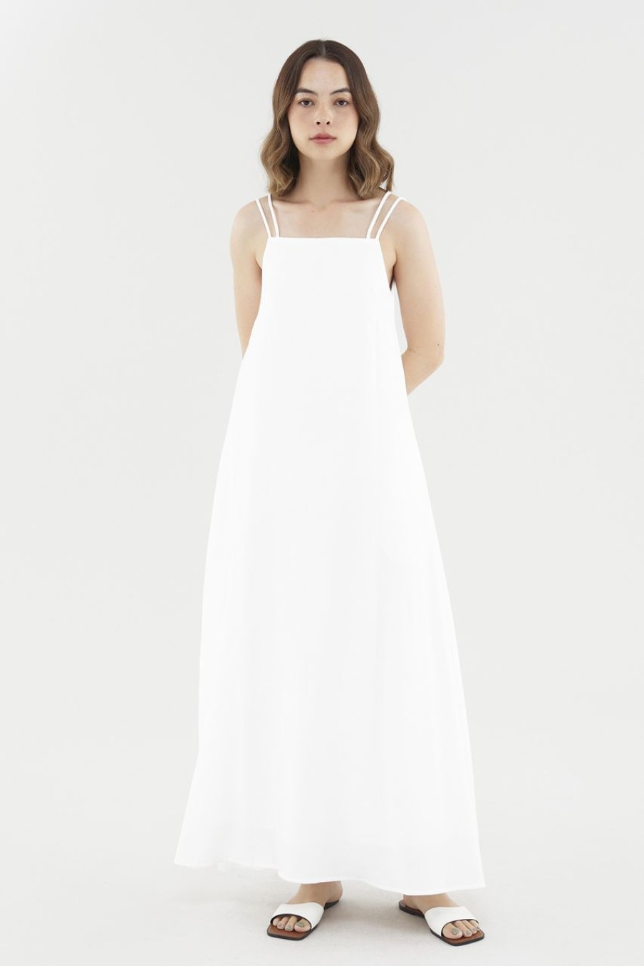 Women The Editor's Market Dresses | Noralyn Double-Strap Dress White