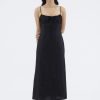 Women The Editor's Market Dresses | Gwenette Linen Bustier Dress Black