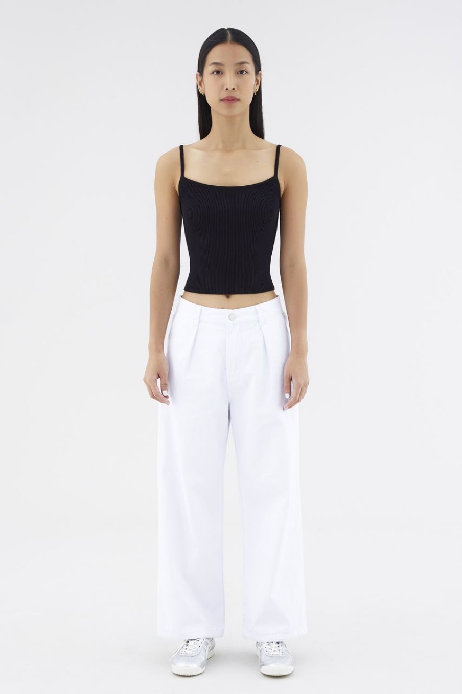 Women The Editor's Market Pants | Alaric Low-Rise Relaxed Pants White