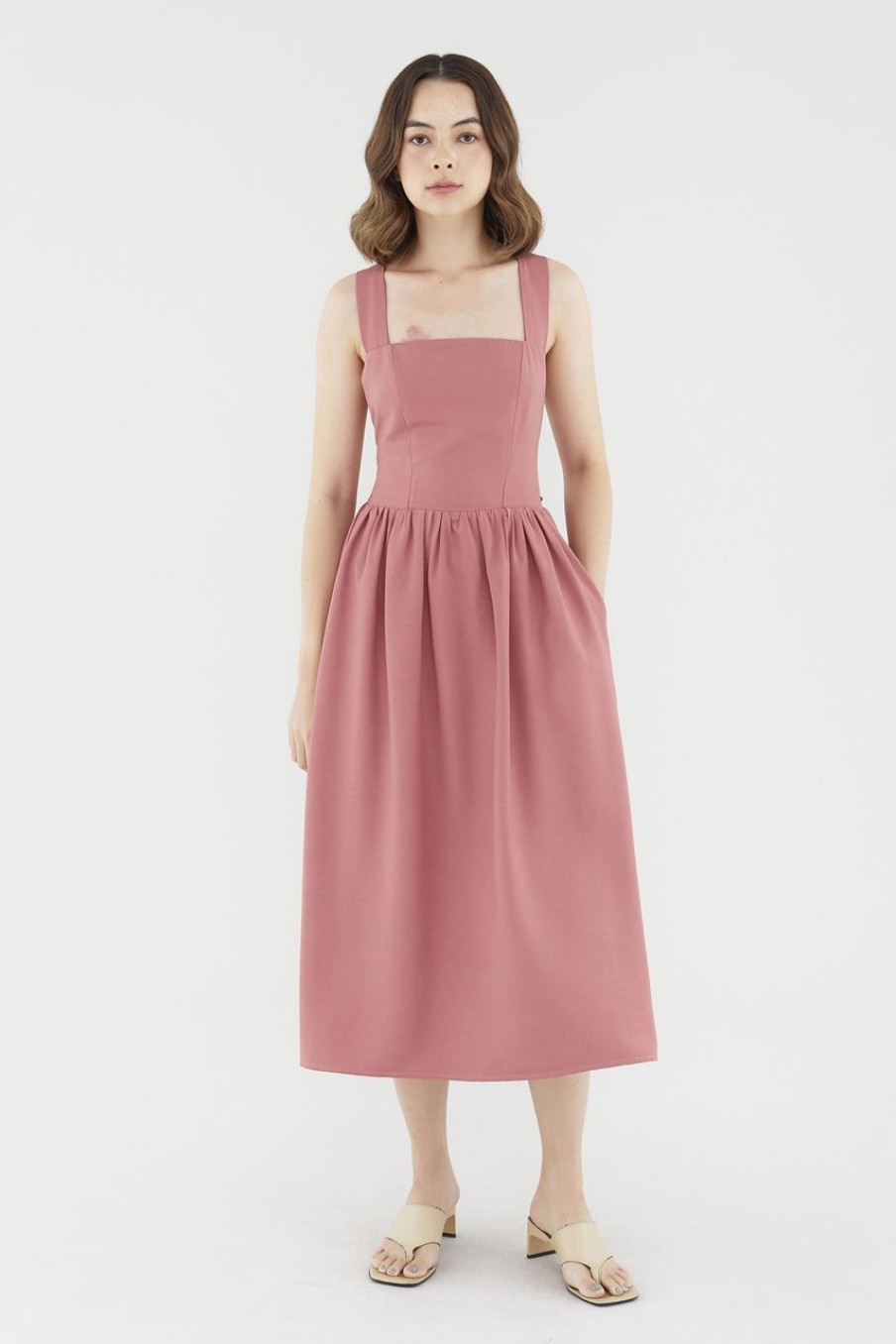 Women The Editor's Market Dresses | Kelly Cross-Back Dress Raspberry