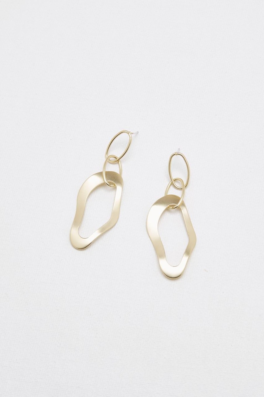 Women Afterall Earrings | Sabine Drop Earrings Matte Gold