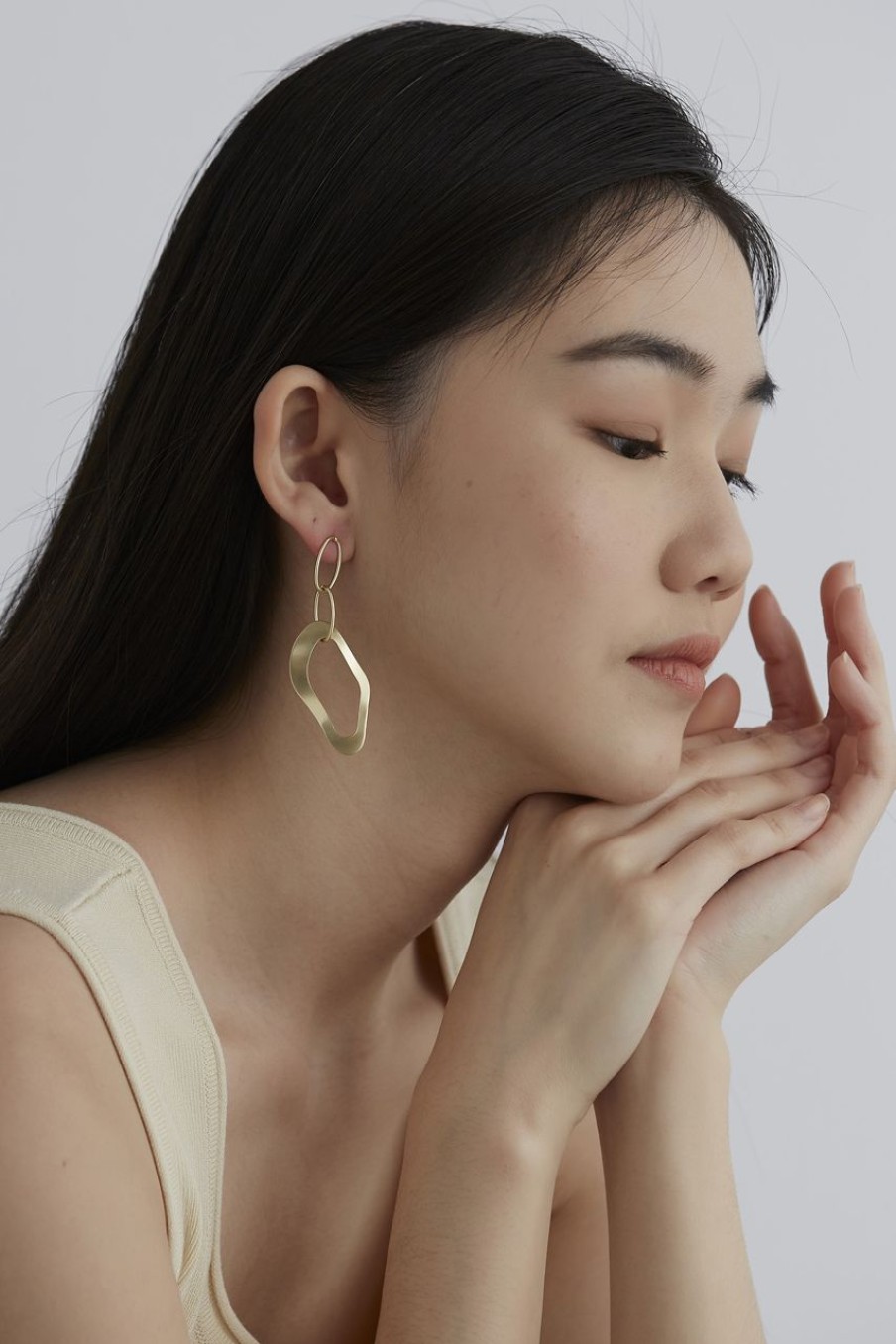 Women Afterall Earrings | Sabine Drop Earrings Matte Gold