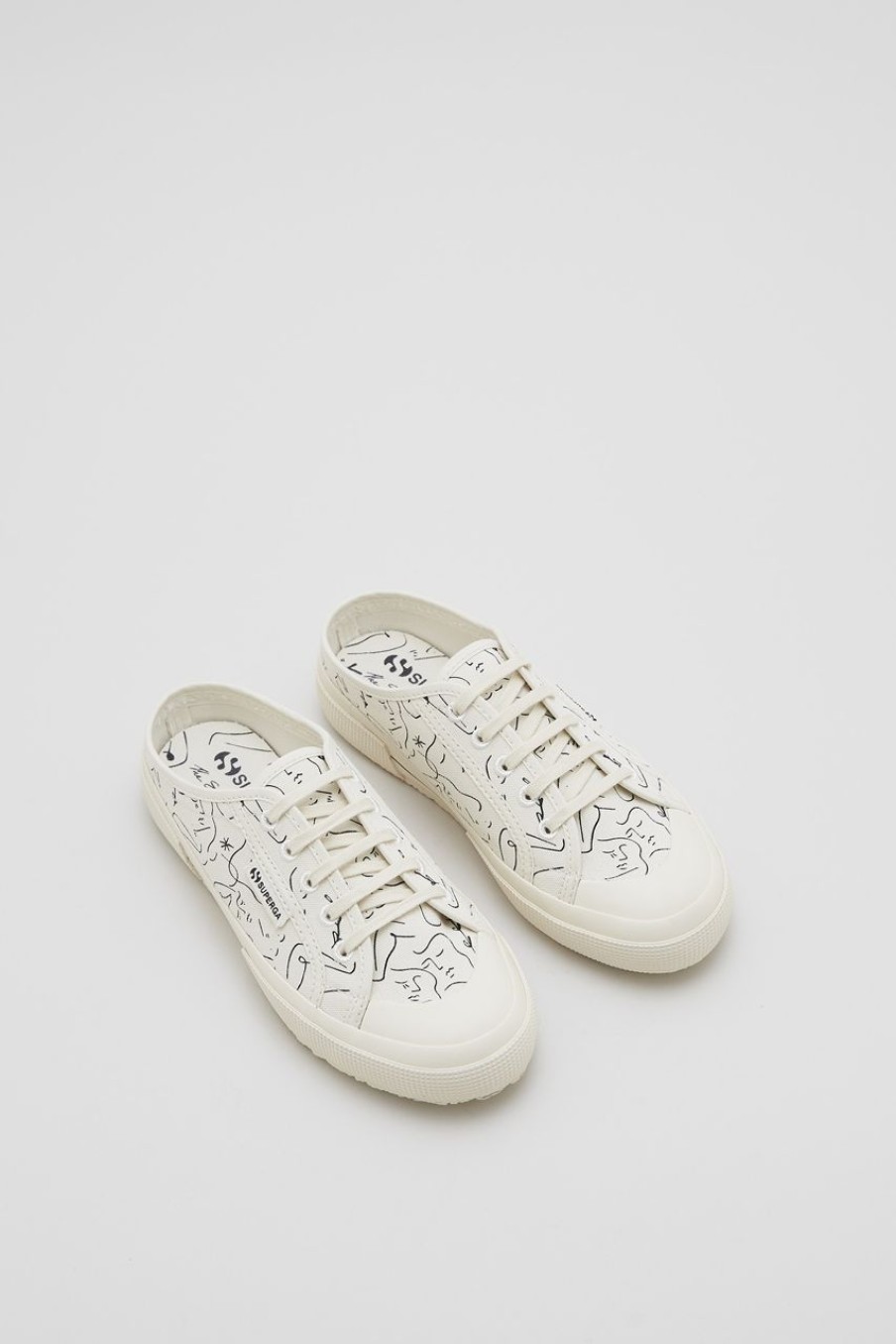 Women Superga x TEM Sneakers & Trainers | Superga X Tem Mule Beige Print