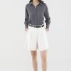 Women The Editor's Market Shorts | Brinda Relaxed Shorts Ecru