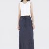 Women The Editor's Market Skirts | Synvere Drawstring Straight Skirt Charcoal