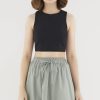 Women The Editor's Market Tops | Afiya Crop Top Black