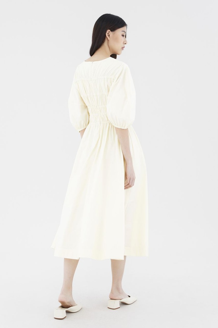 Women The Editor's Market Dresses | Kolene Shirred Dress Mascarpone