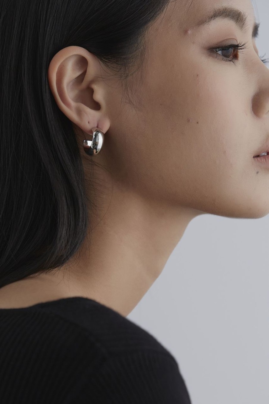 Women Afterall Earrings | Daffie Hoop Earrings Silver