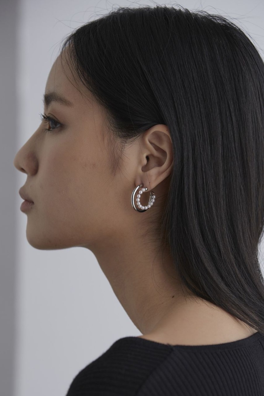 Women Afterall Earrings | Kaz Hoop Earrings Silver