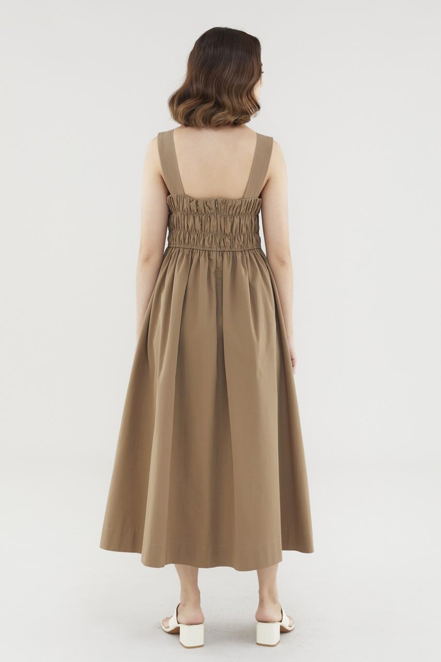 Women The Editor's Market Dresses | Stefani Ruched Dress Mink