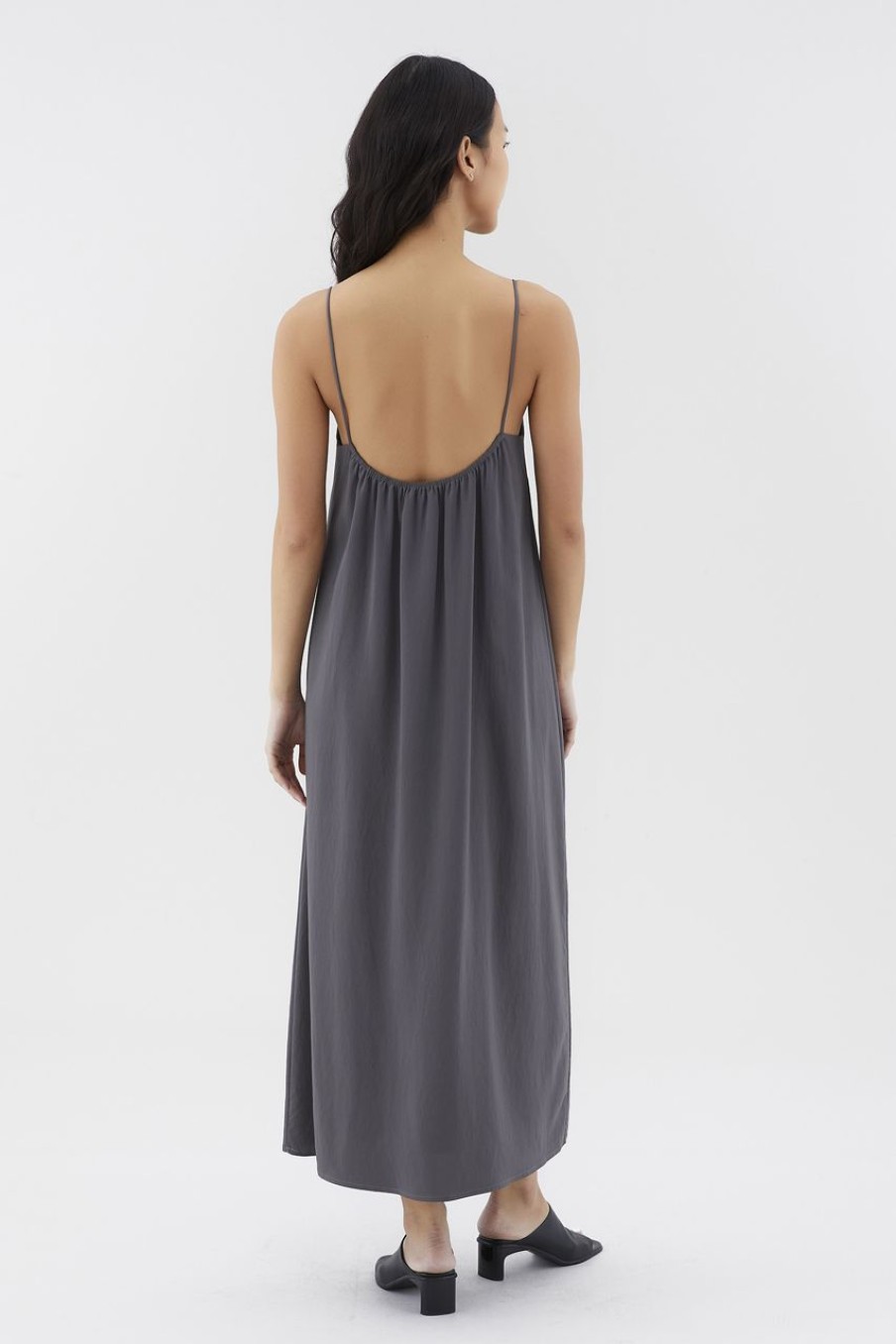 Women The Editor's Market Dresses | Zanessa Column Dress Charcoal