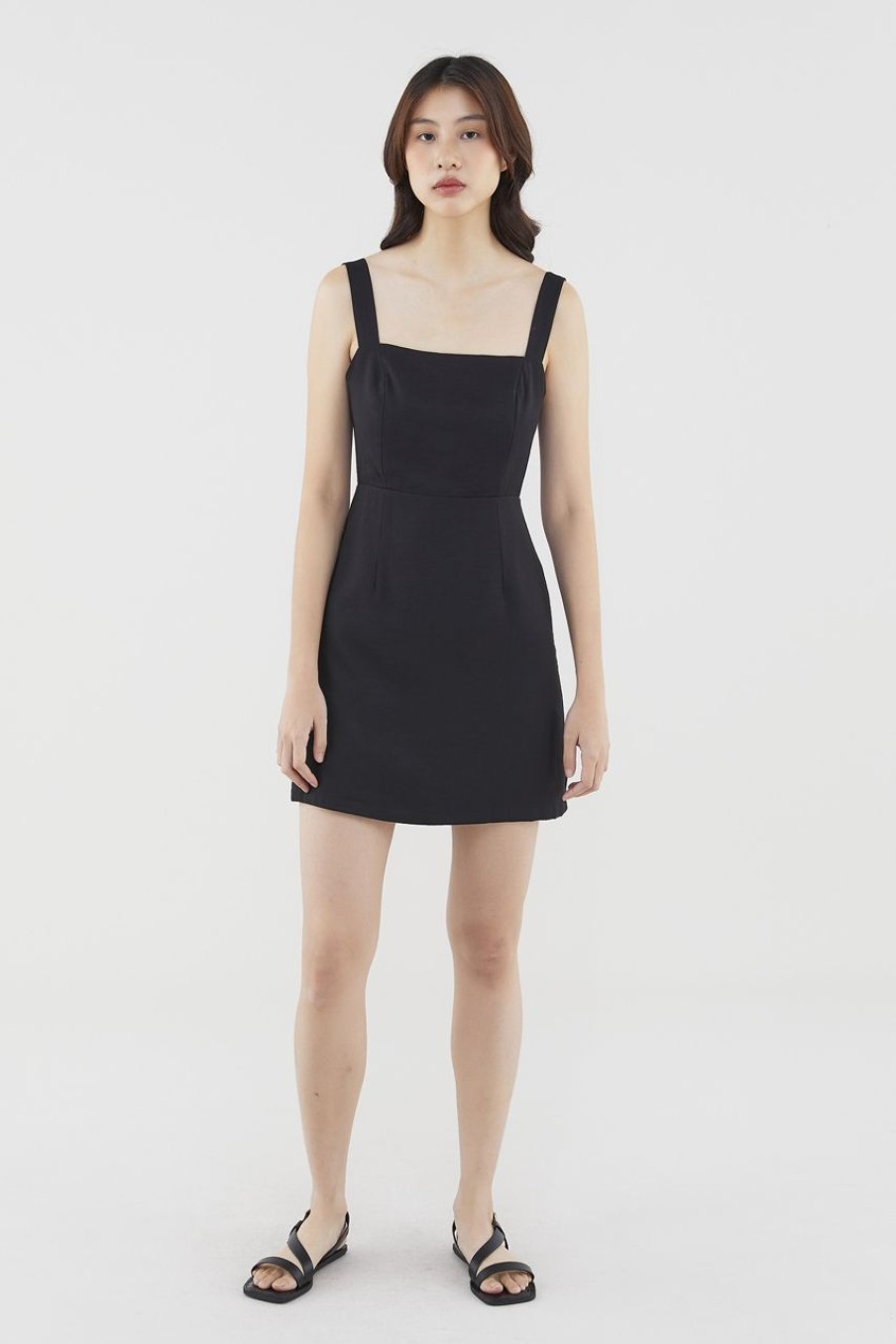 Women The Editor's Market Dresses | Noemi Tie-Back Mini Dress Black