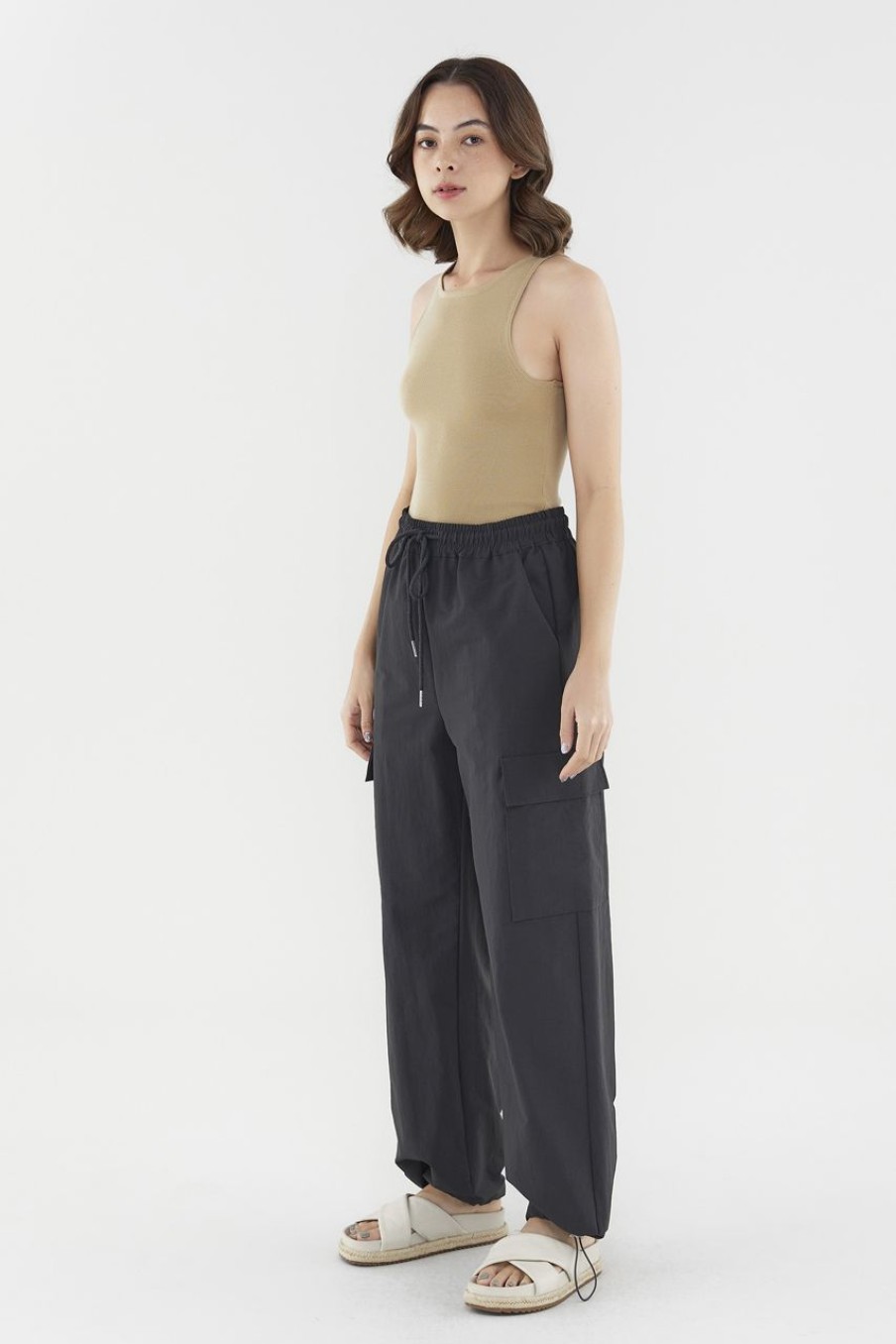 Women The Editor's Market Pants | Emaline Utility Pants Charcoal