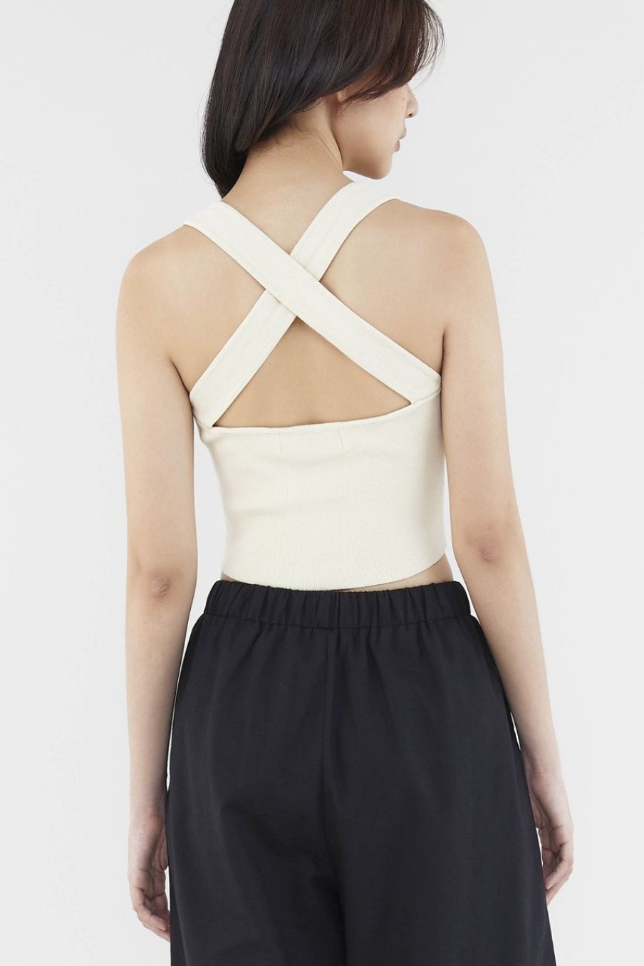 Women The Editor's Market Tops | Dayna Cross Back Top Oat