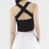 Women The Editor's Market Tops | Dayna Cross Back Top Black