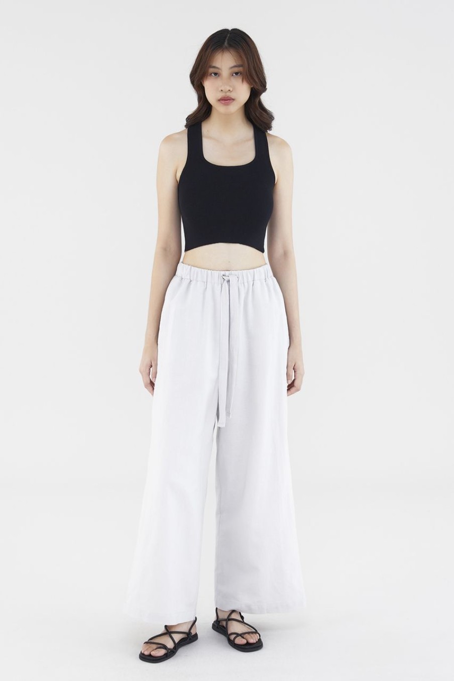 Women The Editor's Market Tops | Dayna Cross Back Top Black