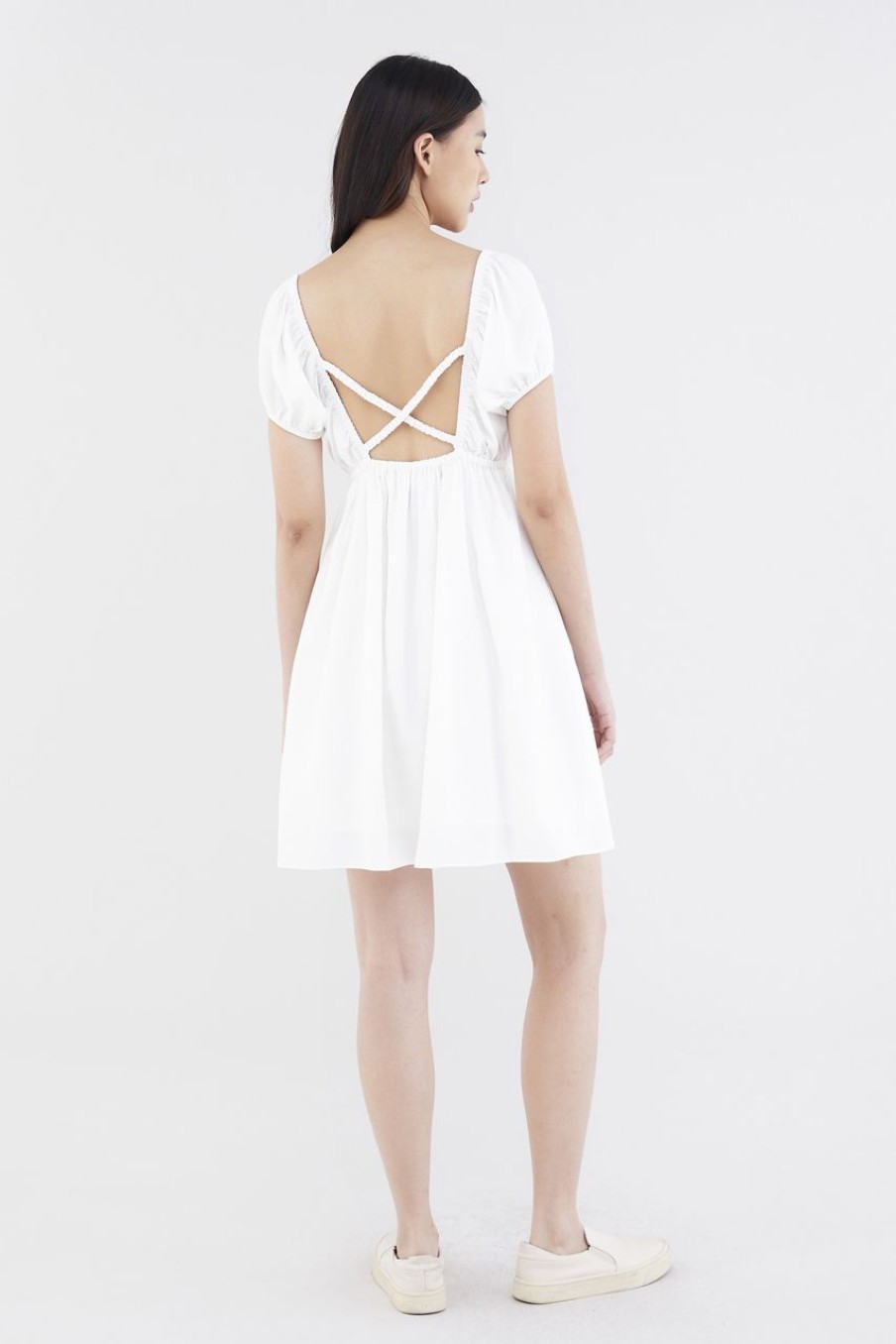 Women The Editor's Market Dresses | Annadre Smock Dress White