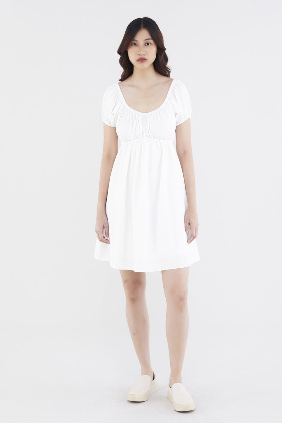 Women The Editor's Market Dresses | Annadre Smock Dress White