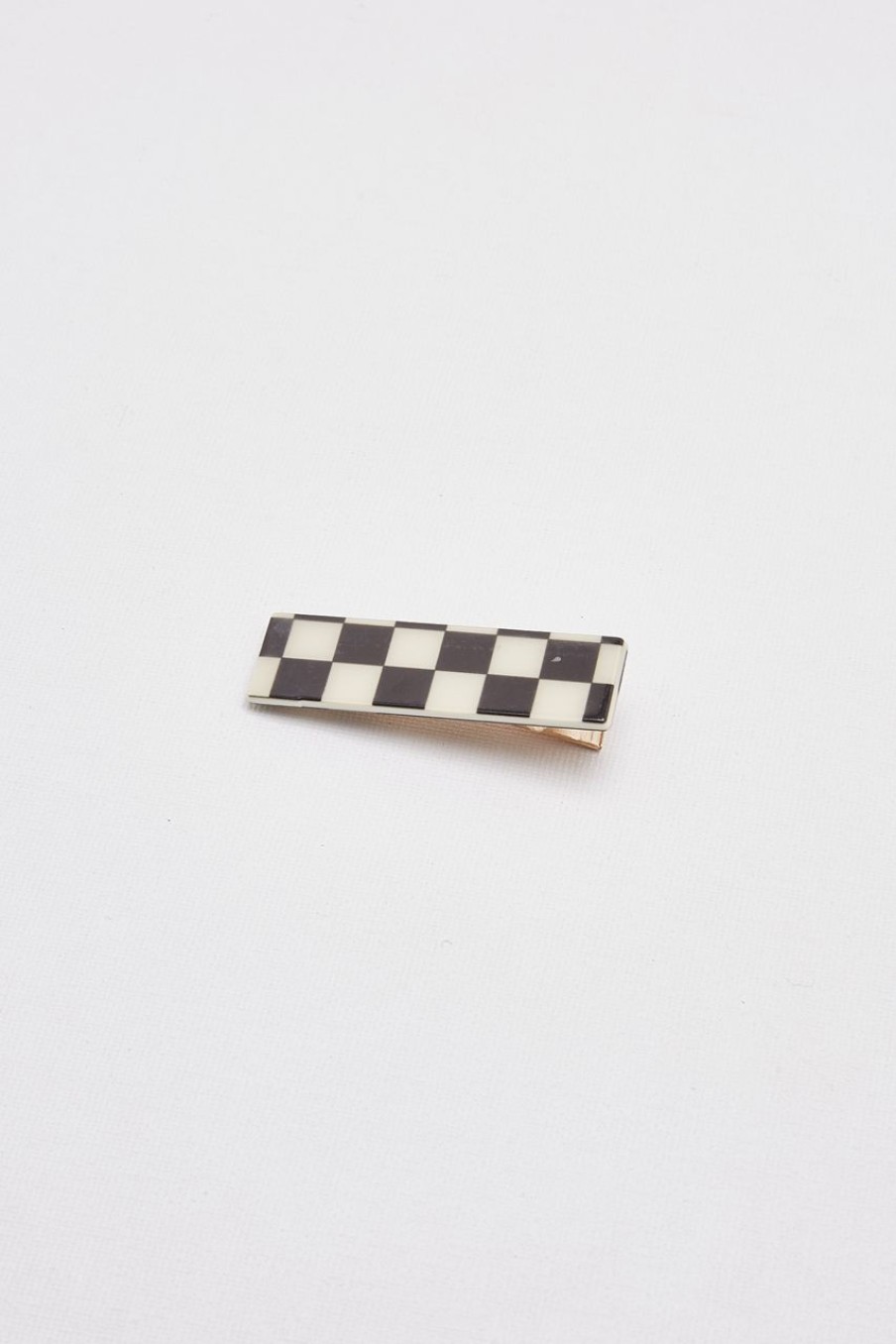 Women Afterall Hair Accessories | Rome Hair Clip Ivory/Black Checks