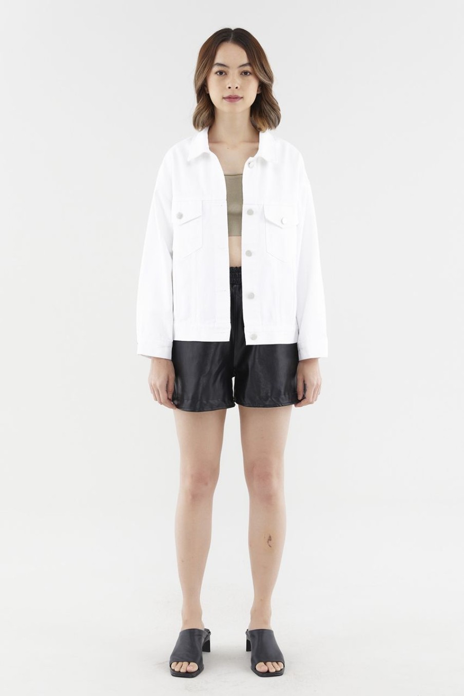 Women The Editor's Market Outerwear | Tanvi Denim Jacket White