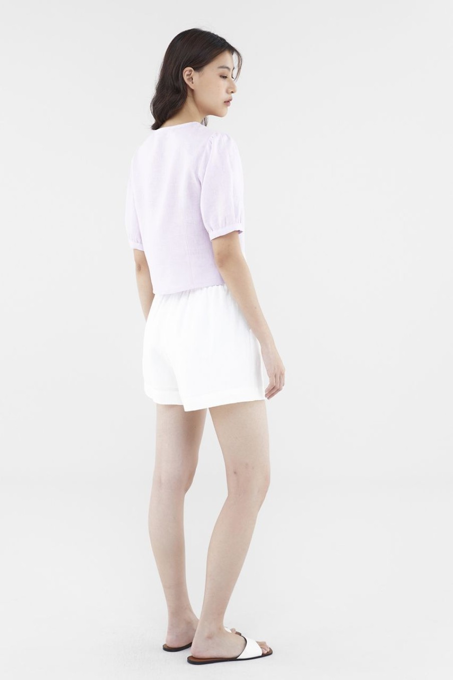 Women The Editor's Market Tops | Kellia Linen Button-Down Top Taffy