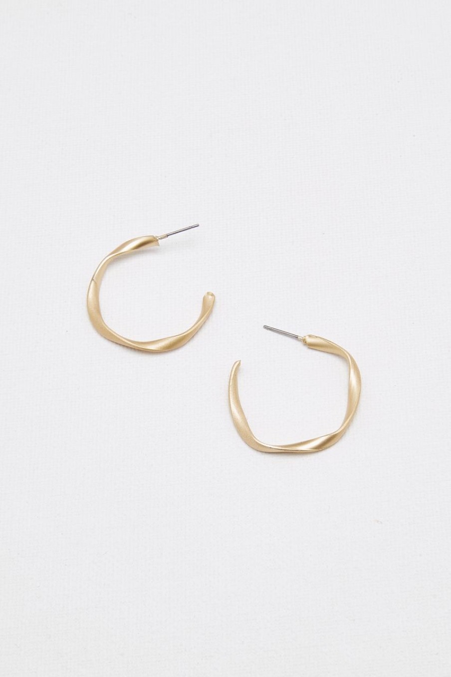 Women Afterall Earrings | Harper Hoop Earrings Matte Gold