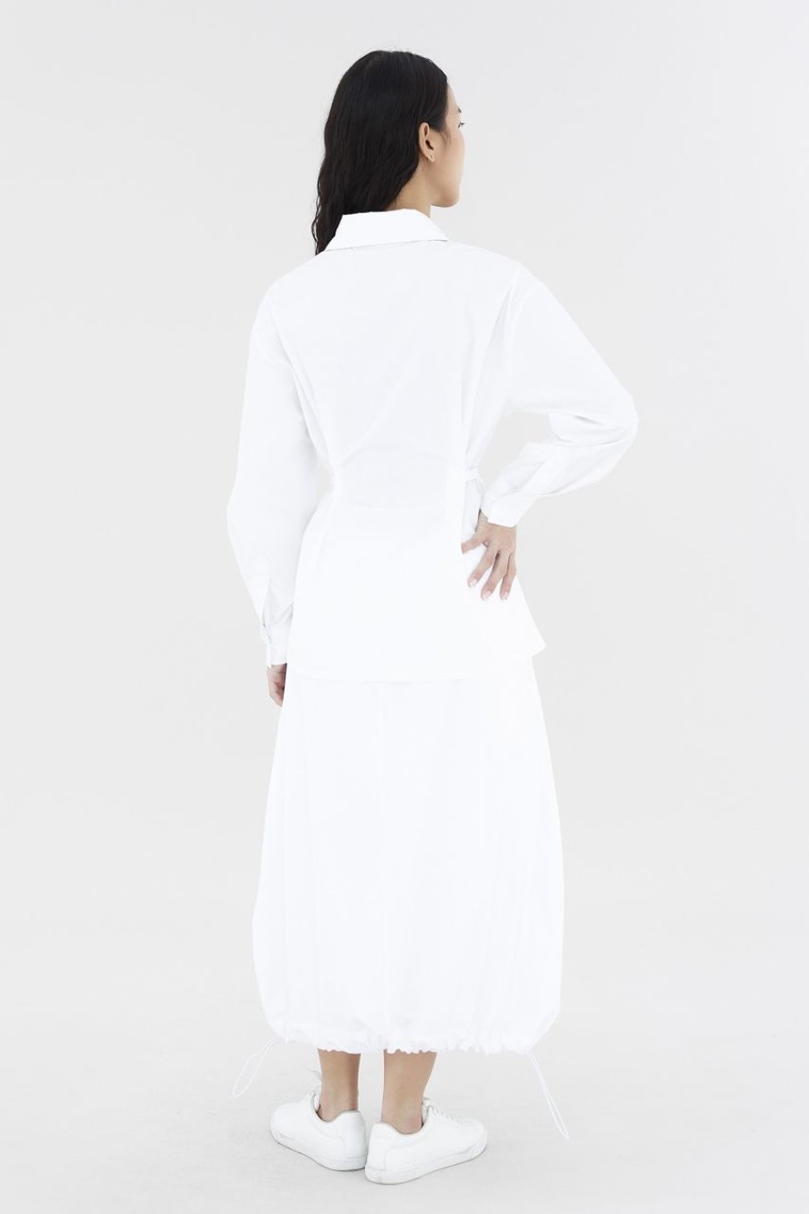 Women The Editor's Market Tops | Ryvierre Fitted Waist Shirt White