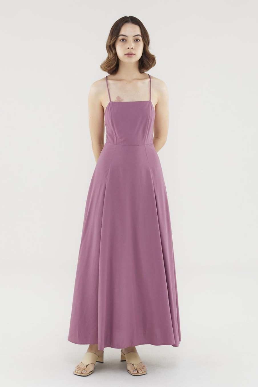 Women The Editor's Market Dresses | Ferlyn Back-Tie Dress Mulberry