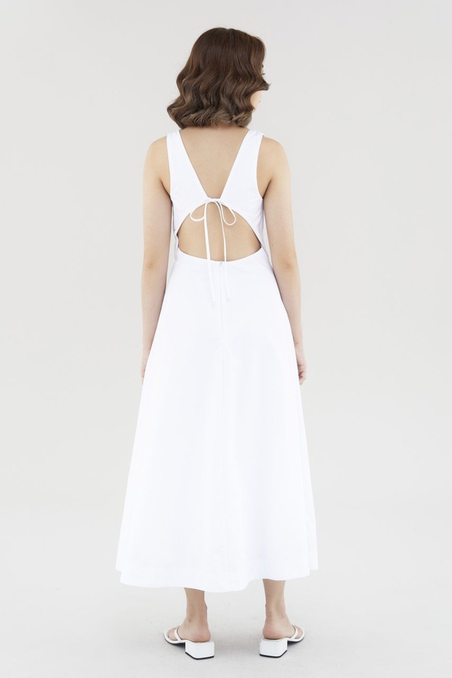 Women The Editor's Market Dresses | Rebecka Fit And Flare Dress White