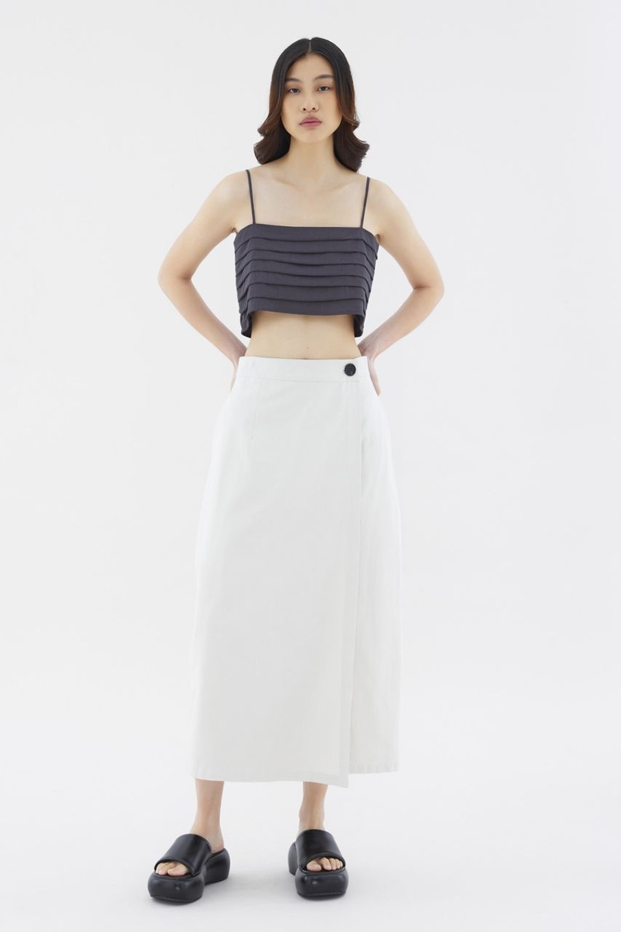 Women The Editor's Market Skirts | Dylrie Wrap Skirt Bone