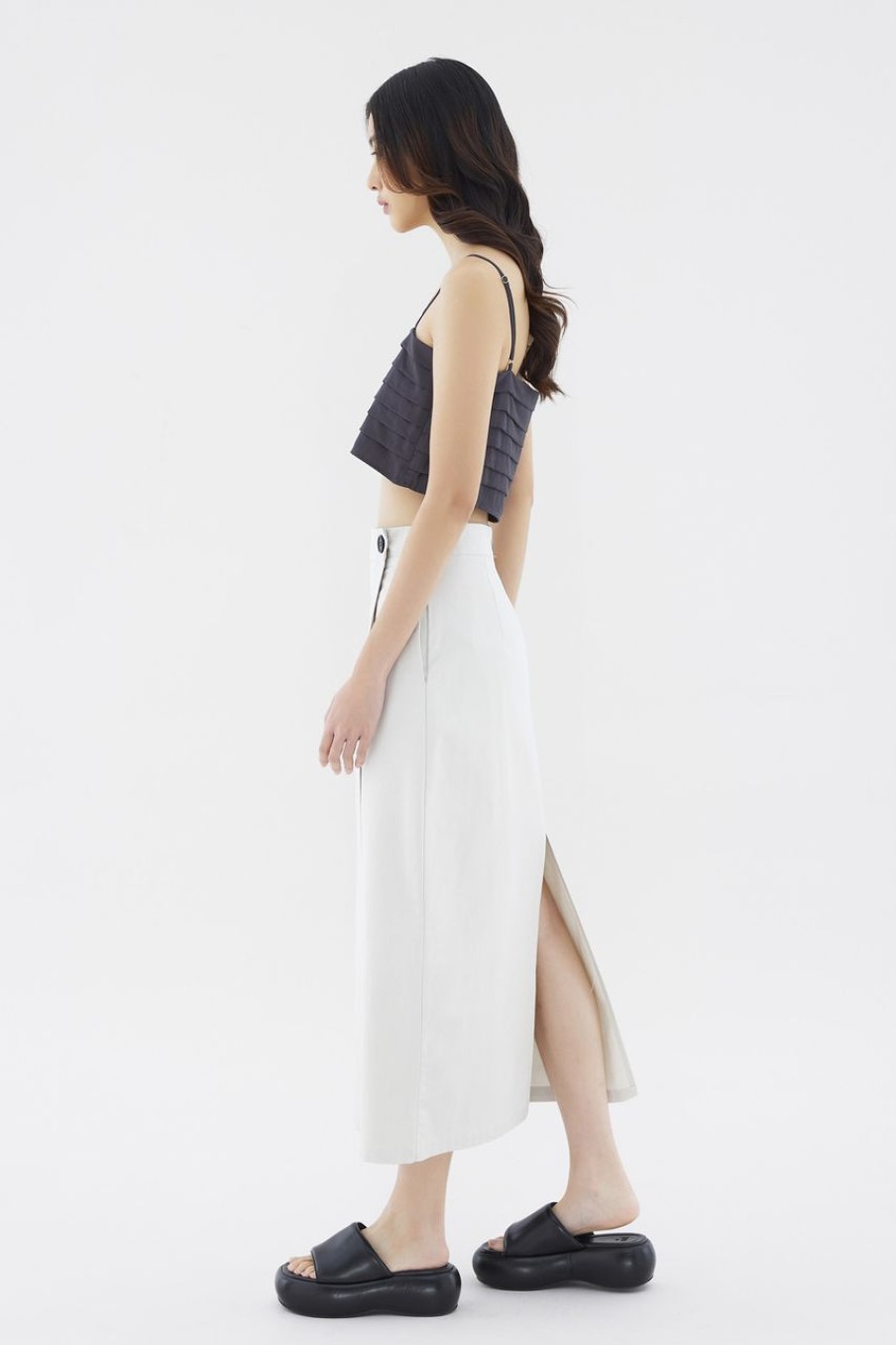 Women The Editor's Market Skirts | Dylrie Wrap Skirt Bone