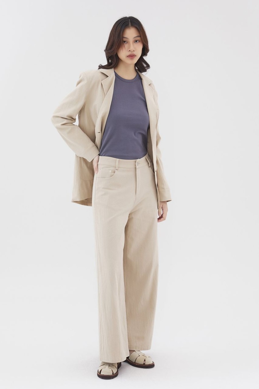 Women The Editor's Market Pants | Monroe Relaxed Pants Latte