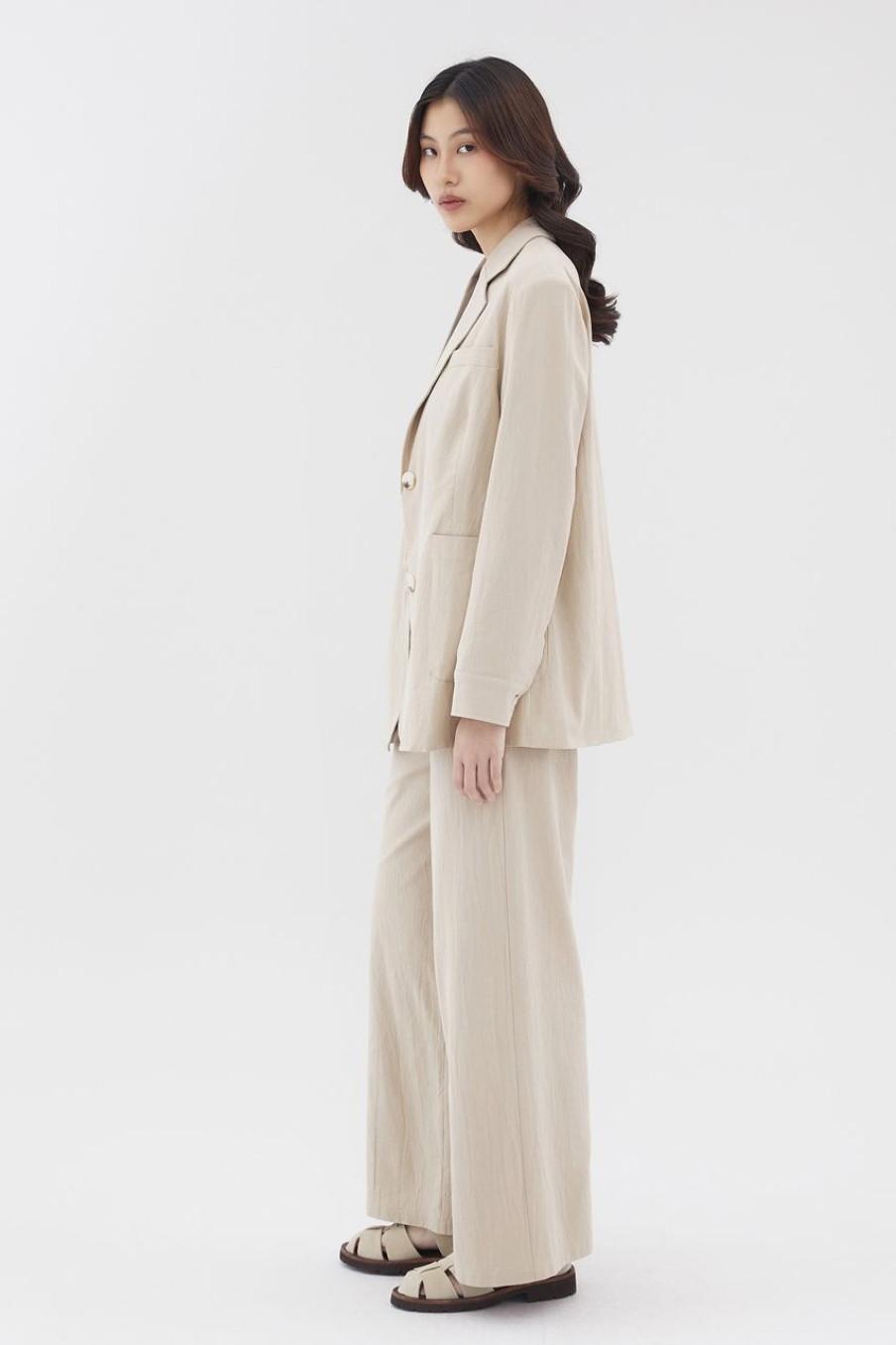 Women The Editor's Market Pants | Monroe Relaxed Pants Latte