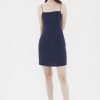 Women The Editor's Market Dresses | Junnifer Linen Mini Dress Navy