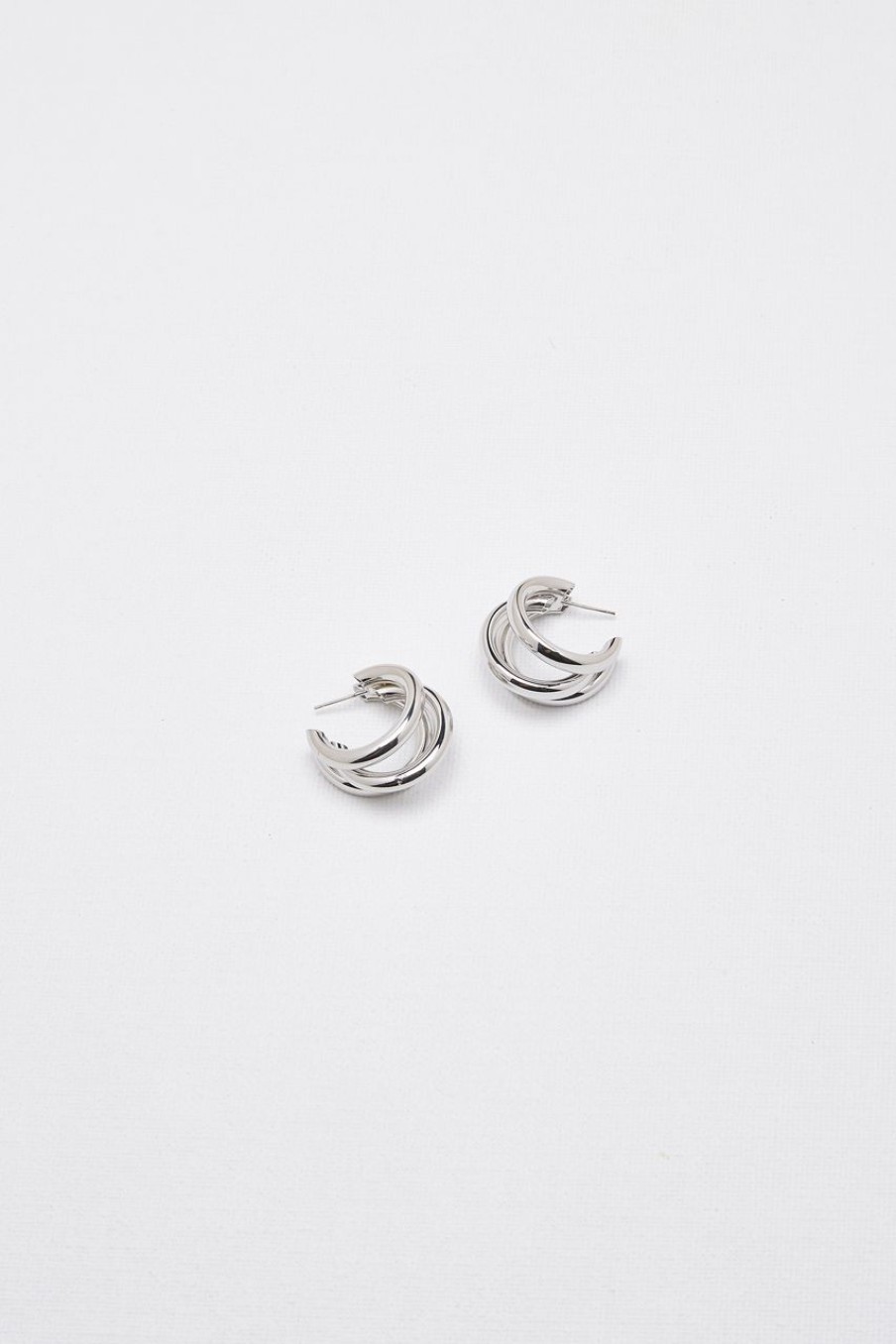 Women Afterall Earrings | Violet Hoop Earrings Silver