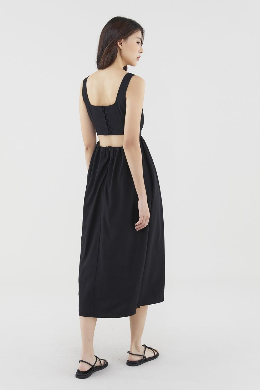 Women The Editor's Market Dresses | Gerica Back Cut-Out Dress Black