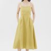 Women The Editor's Market Dresses | Harper Linen Swing Dress Citron