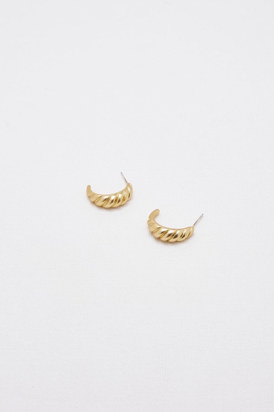 Women Afterall Earrings | Athena Hoop Earrings Matte Gold