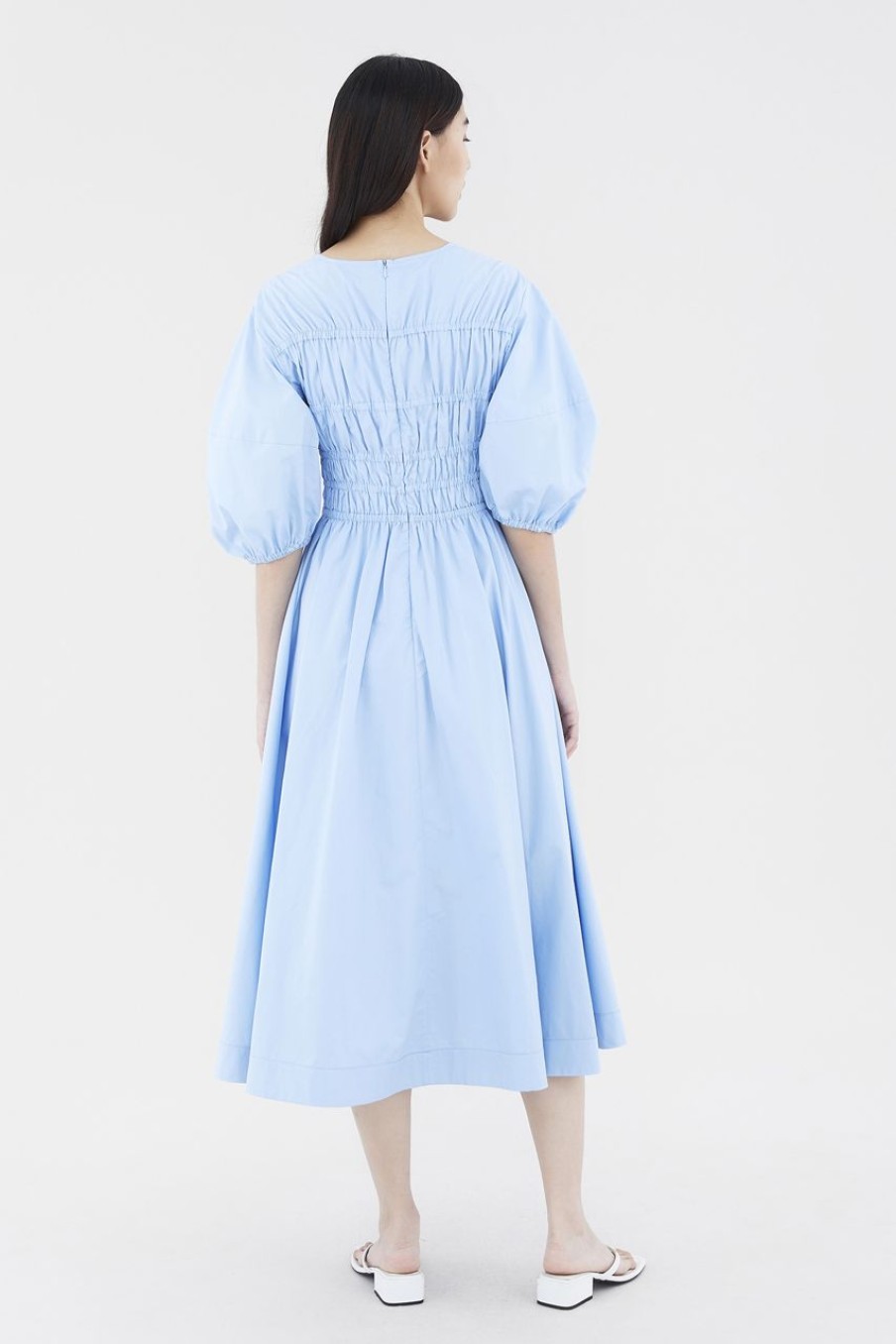 Women The Editor's Market Dresses | Kolene Shirred Dress Sky